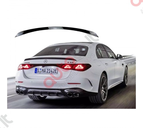 Mercedes Benz W214 E63S stiliaus juodas blizgus bagažinės spoileris